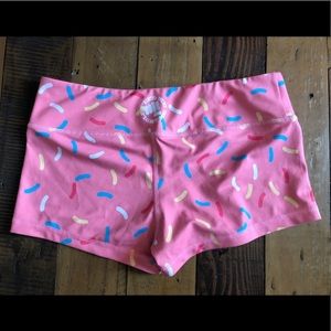 FMFM Pink Sprinkle Donut Shorts